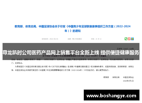 尊龙凯时公司医药产品网上销售平台全新上线 提供便捷健康服务